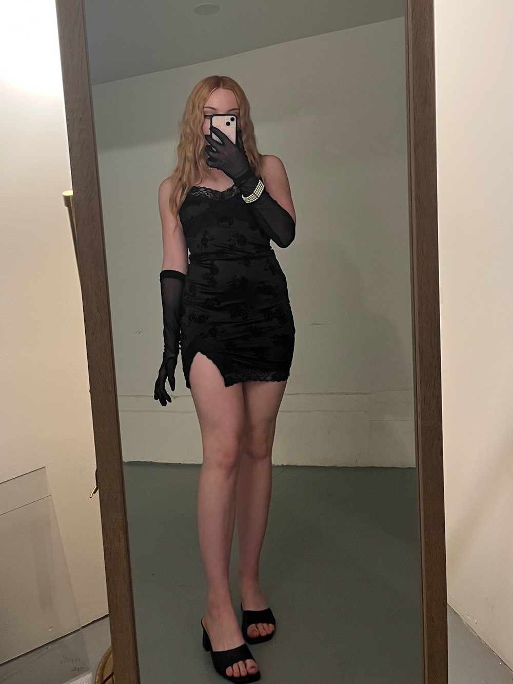 Motel Rocks Black Lace Mini Dress